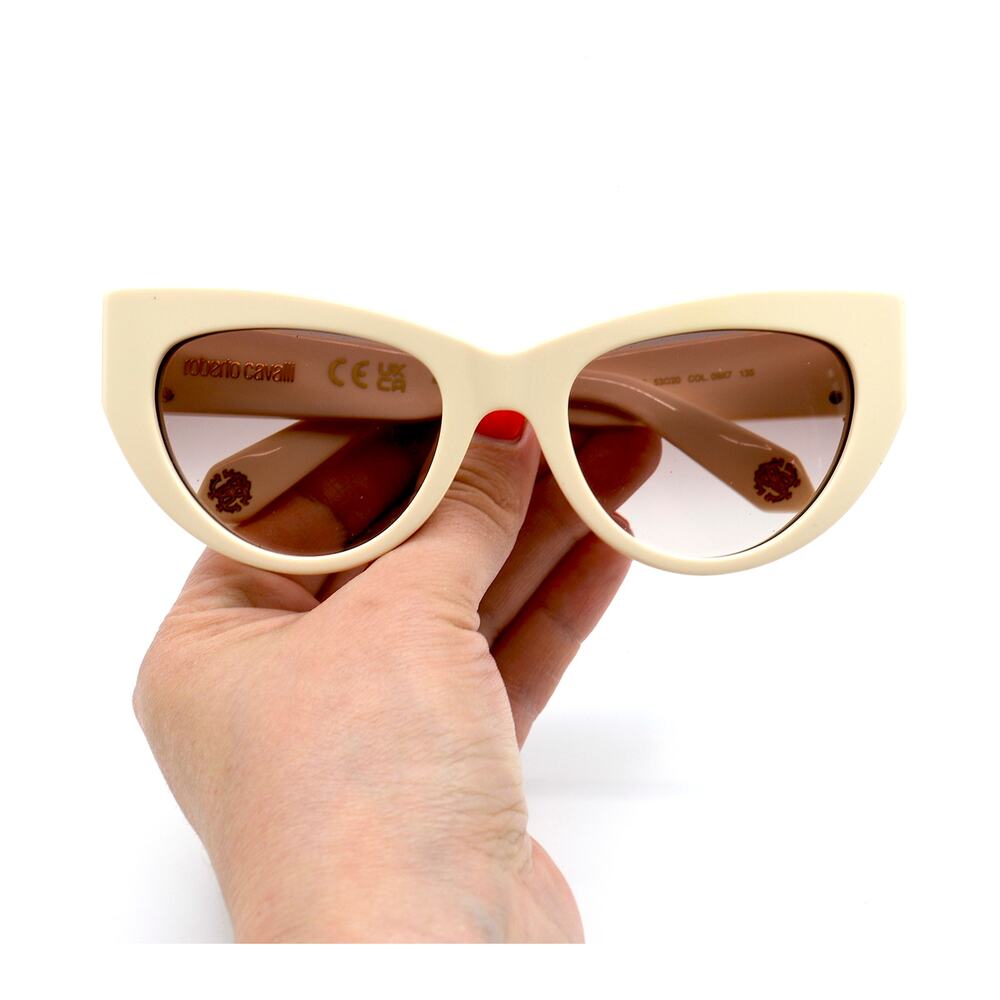 ROBERTO CAVALLI SRC017M IVORY PURPLE GRADIENT AUTHENTIC SUNGLASSES - Picture 14 of 16